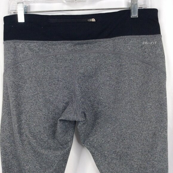 Nike Running Dri-Fit 3/4 Length Crop Leggings Womens Large Reflective Pockets - Picture 6 of 12